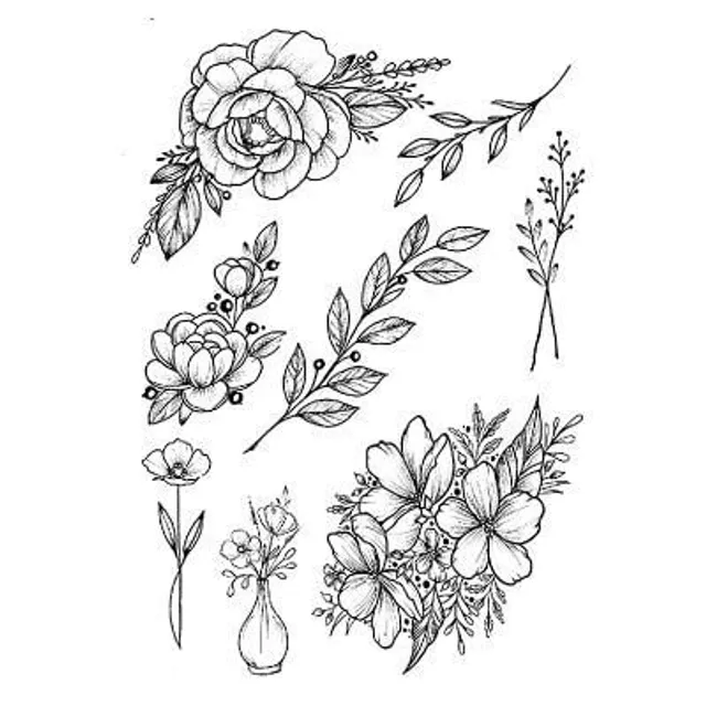 Temporary Rose Tattoo ty204