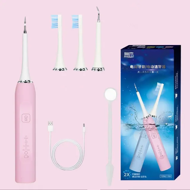 Electric waterproof rechargeable toothbrush + spare head