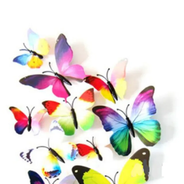 3D Butterfly wall decoration - 12 pcs 3