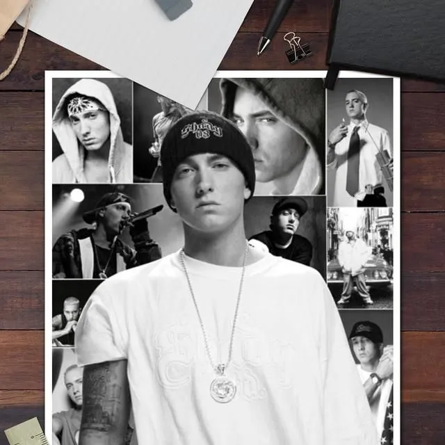 Poster pe pânză cu motivul rapperului preferat EMINEM - diferite dimensiuni