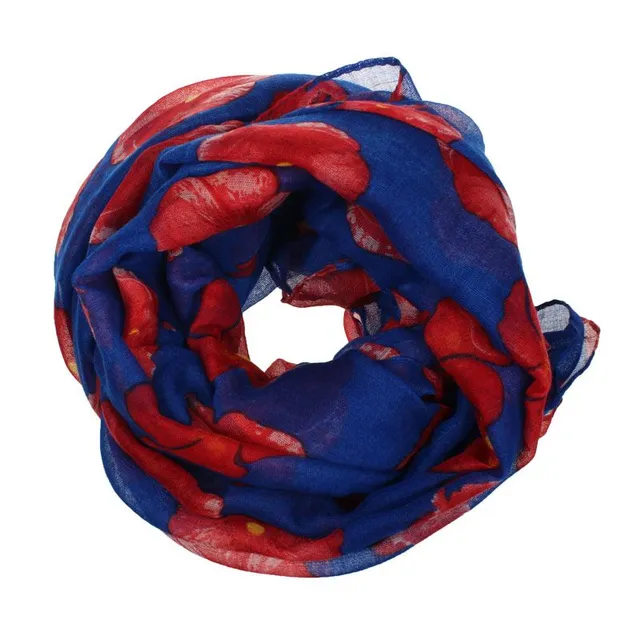 Fashion scarf with flower pattern