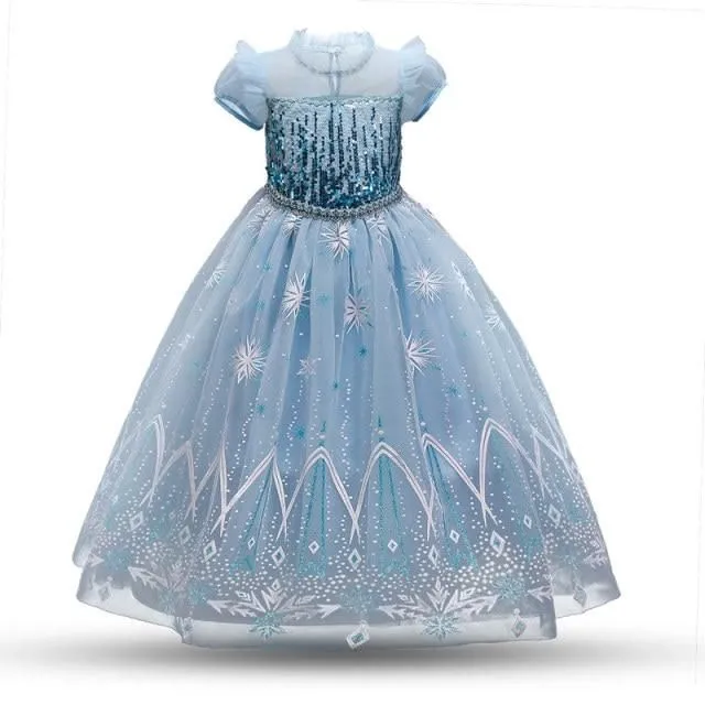Costum de prințesă Elsa din filmul Frozen pentru copii