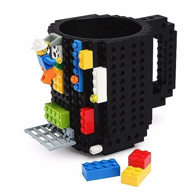 Mug for children in the shape of a building block - 4 colours