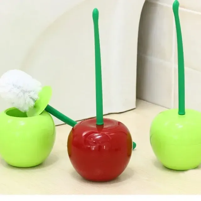 Cherry toilet whore and holder, toilet cleaning kit with long handle