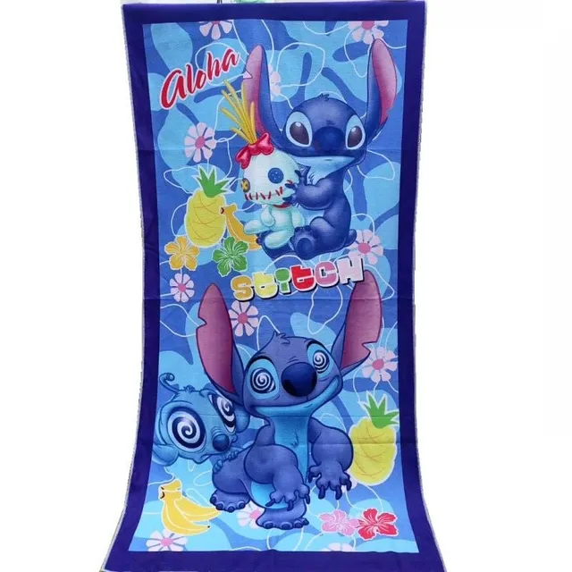 Ręcznik plażowy dla dzieci z niesamowitymi odciskami znaków Stitch 11