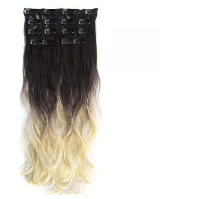 Clip in set STANDARD wavy - shade ombré