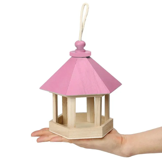 Wooden cute bird feeder