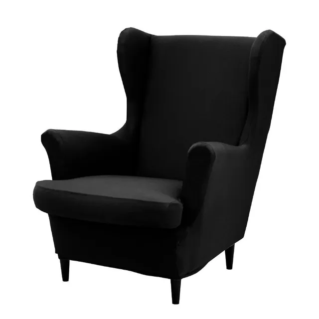 Housse de fauteuil uni avec dossier haut