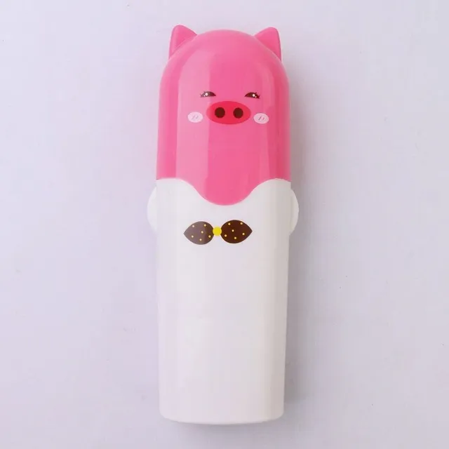 Toothpaste and toothbrush case with pet motif