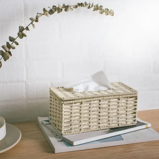 Rattan box for paper handkerchiefs