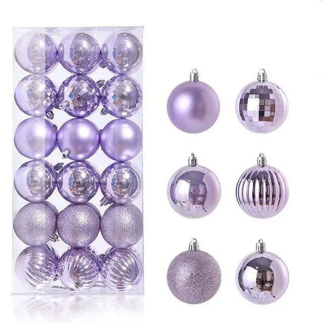 Trendy Christmas tree balls in different colours Bianca