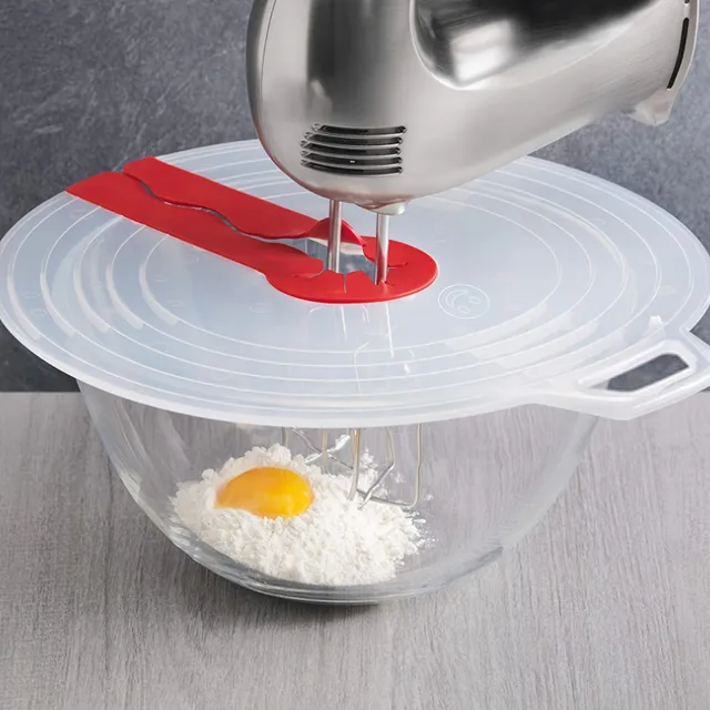 Multifunkční míchačka na vajíčka s krytem proti stříkání pro pečení, šlehání krémů a přípravu nudlí