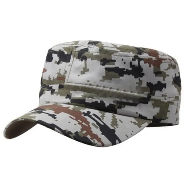 Military camouflage cap with Velcro