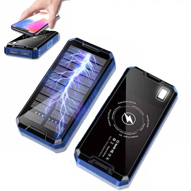 Powerbank solar 20000 mAh - mai multe culori