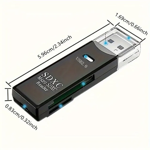 SD card reader and Mini SD/TF (USB 3.0/2.0) to transfer photos from camera to computer