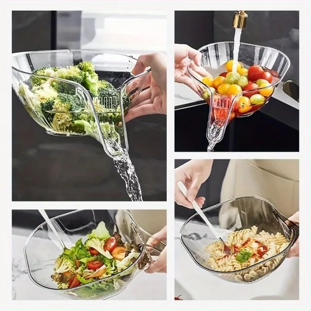 Multifunctional plastic sink sieves, for food cleaning, salad preparation