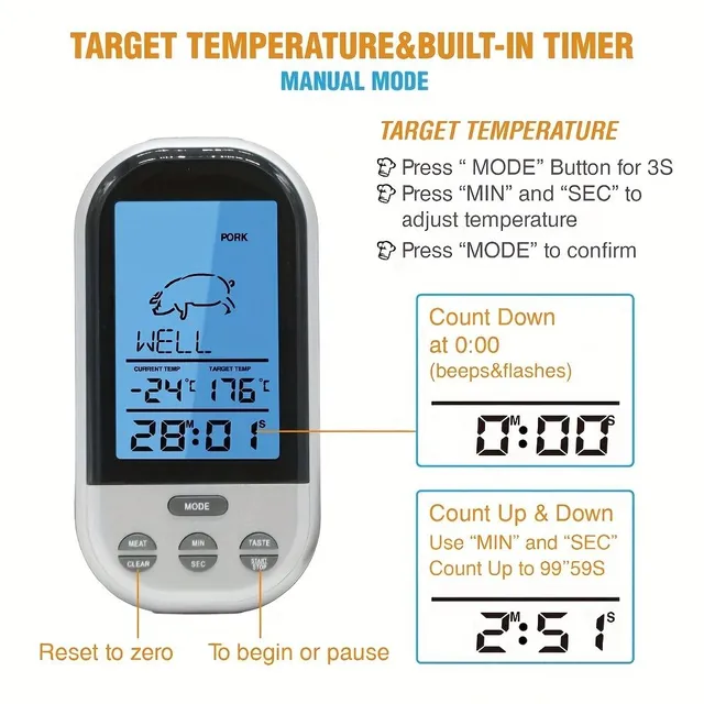 1 pc Meat thermometer