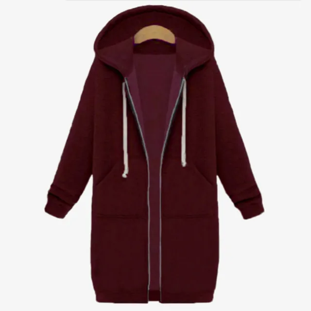 Women's hoodie with long zipper