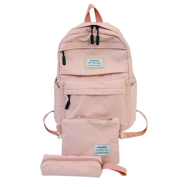 Women's school backpack with accessories