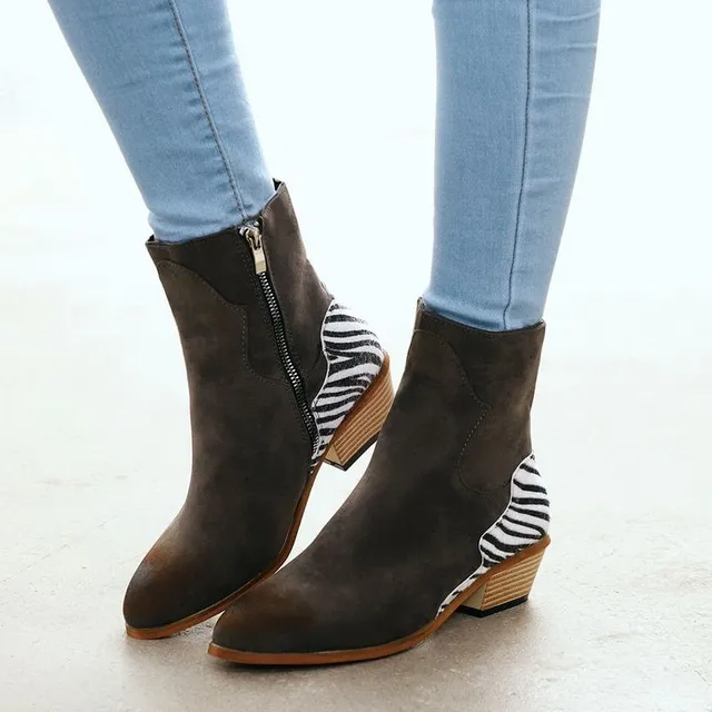 Women's trendy suede heeled boots Alice