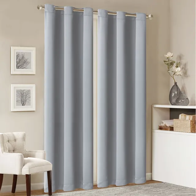 2p Blackout curtains with thermoinsulating top mat with bedroom and living room passes, reducing noise and blocking light - interior decoration