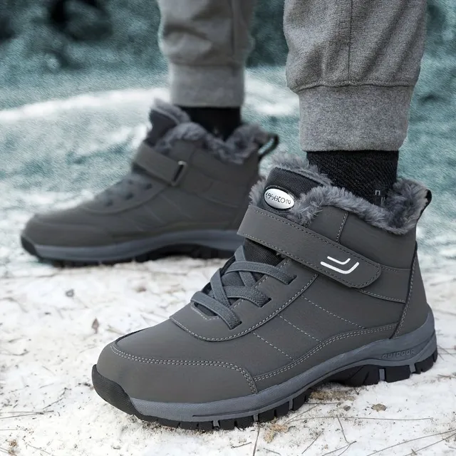 Winter-Schneestiefel für Herren mit warmem Plüschfutter, rutschfest, für Outdoor-Aktivitäten