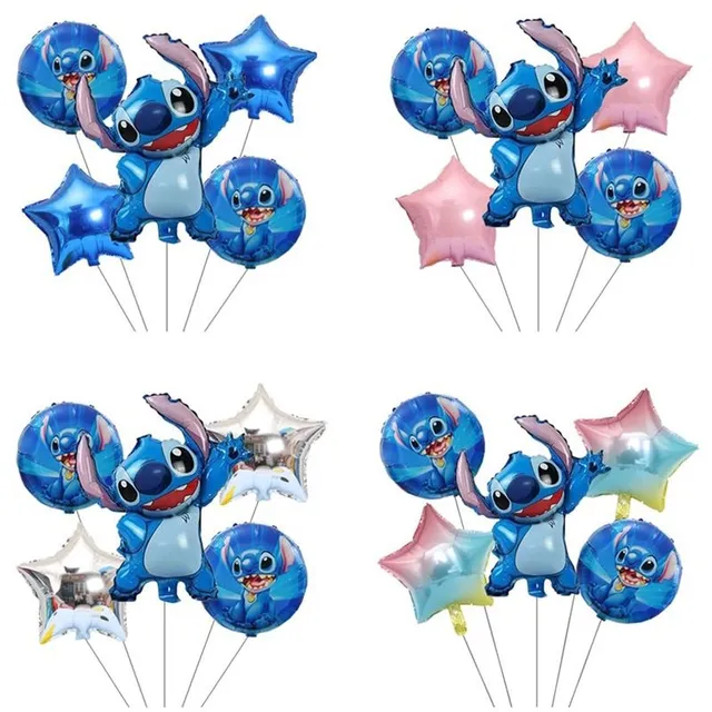 Urodzinowy zestaw balonów dekoracyjnych z motywem Lilo i Stich