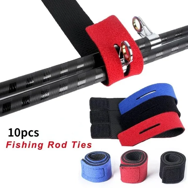 Flexible Velcro straps for fishing rods