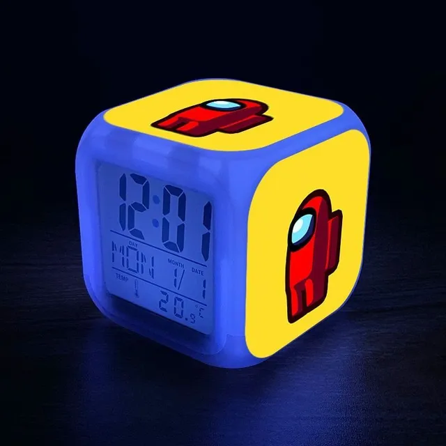 Lighting alarm for children with gaming motifs among-us-21