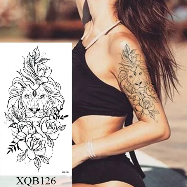 Women's waterproof fake tattoo on upper arm