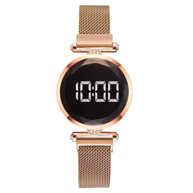 Luksusowy cyfrowy magnetyczny zegarek damski