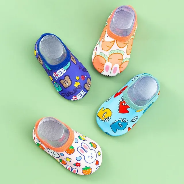 Children's original stylish modern colorful summer shoes in water with various prints Aofia