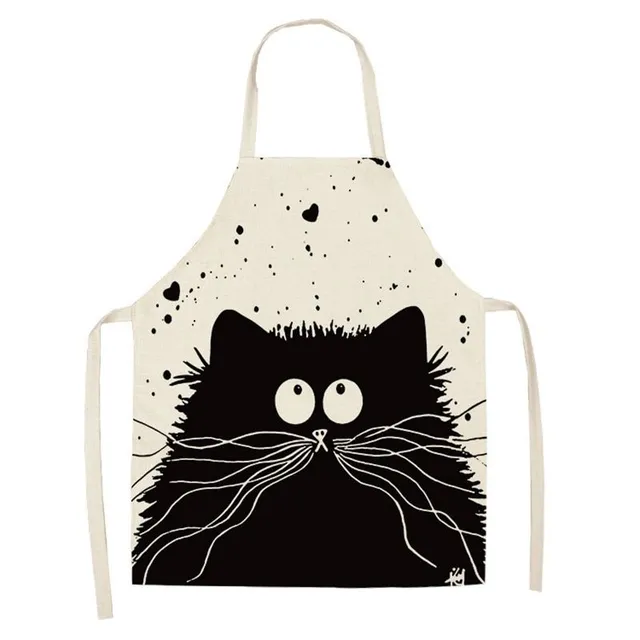 Stylish kitchen apron with cat motif Mini Me