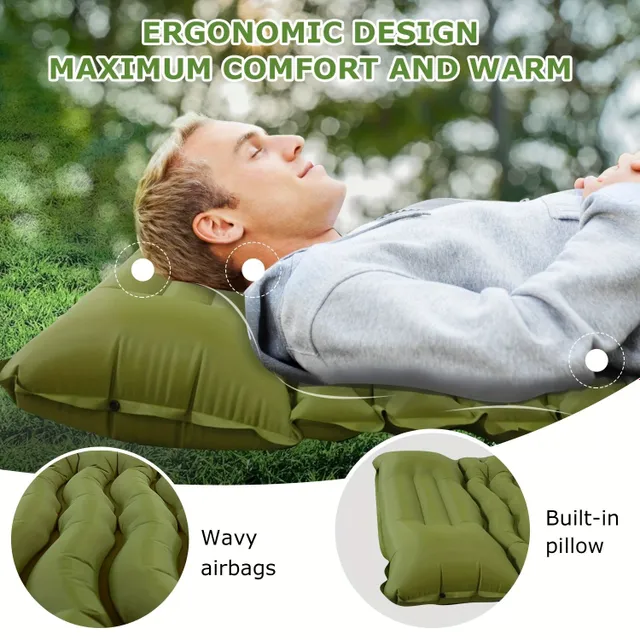 Ultra Light Inflatable Sleeping Washer z wbudowaną poduszką i pompą