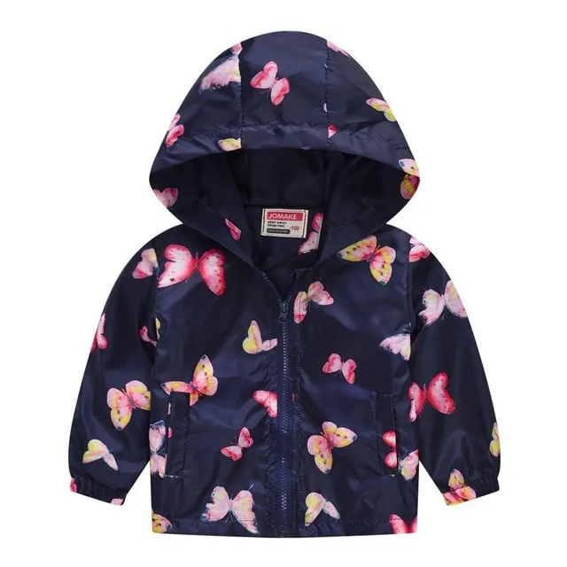 Girls spring and autumn windbreakers with hood 8 2 roky