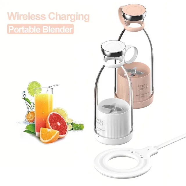 Portable Blender Smoothie Makers, Mini Jug Blenders, multifunctional personal blender with USB charging, for baby food, travel, office, home, gym white 350ml