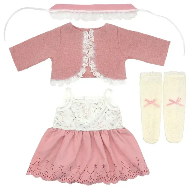 Clothing for baby doll 55 cm large - Set of dresses and socks