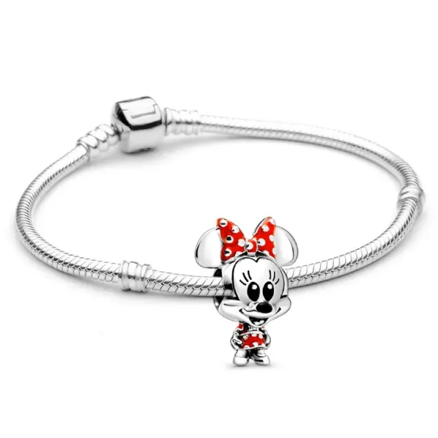 Brățară pentru mână cu mărgele în formă de Mickey și Minnie Mouse sau Stitch