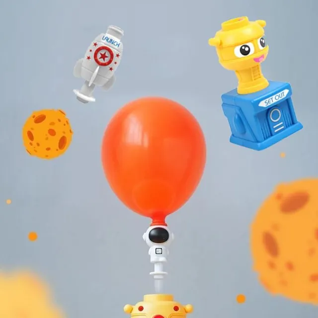 Fun children's game with inflatable balloons