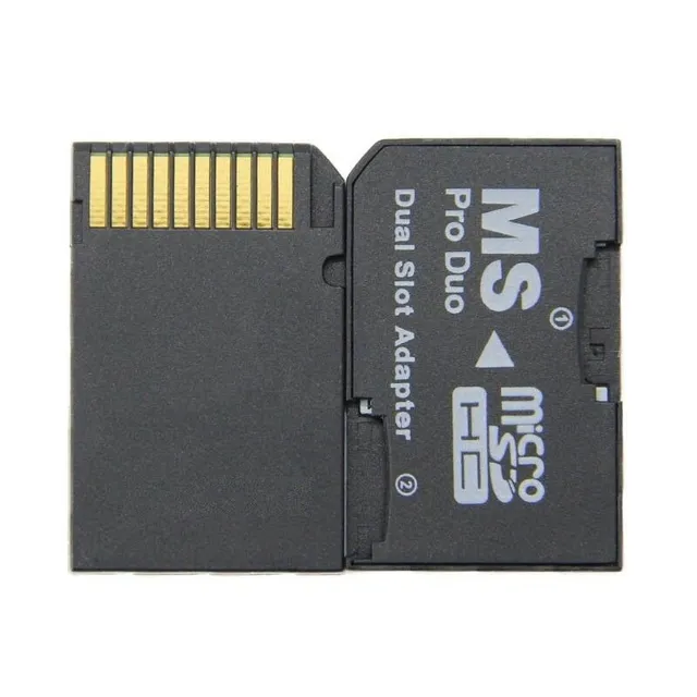 MS Pro Duo memory card reader for 2x Micro SDHC