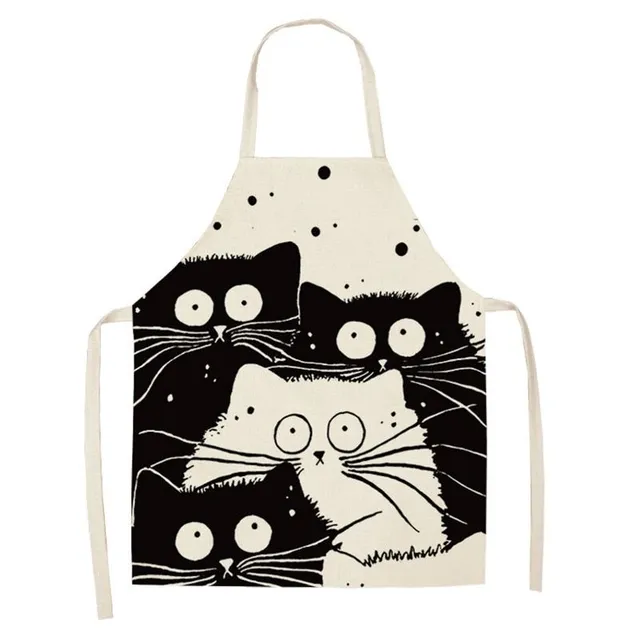 Stylish kitchen apron with cat motif Mini Me