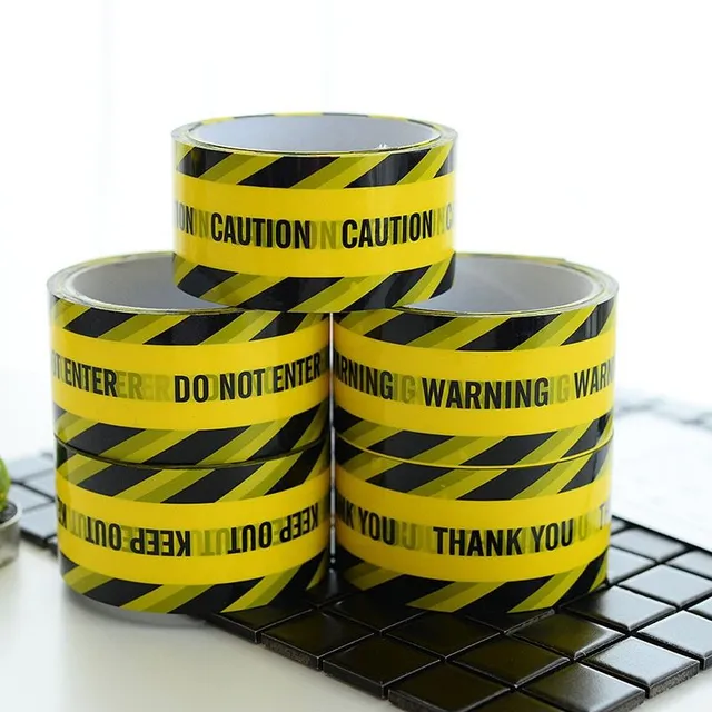 Trendy decorative tape for Halloween with scary inscription