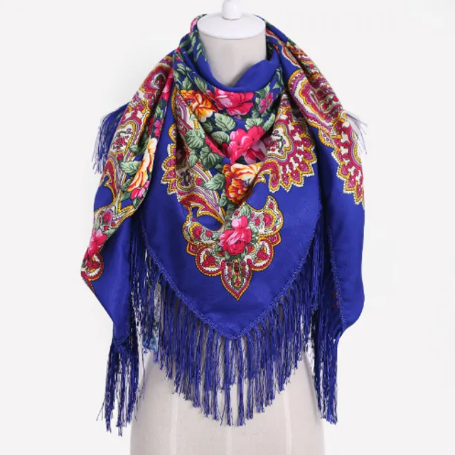 Ladies scarf with flowers - 12 colours