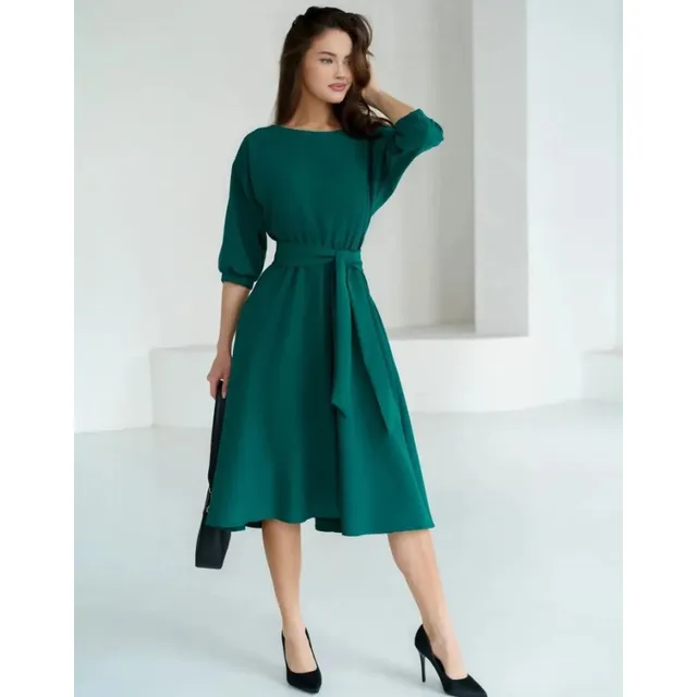 Women's elegant dress with wide skirt Nubia