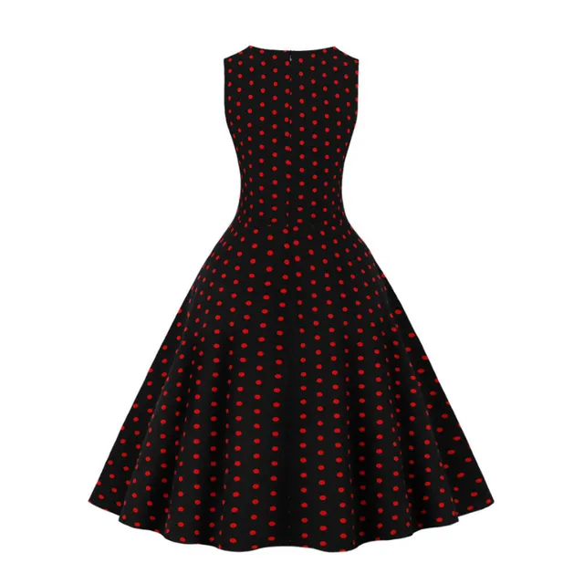 Women's retro summer dress with polka dots