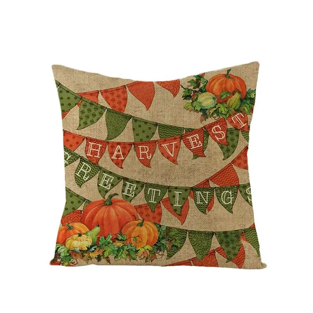 Decorative pillowcase with autumn harvest printing