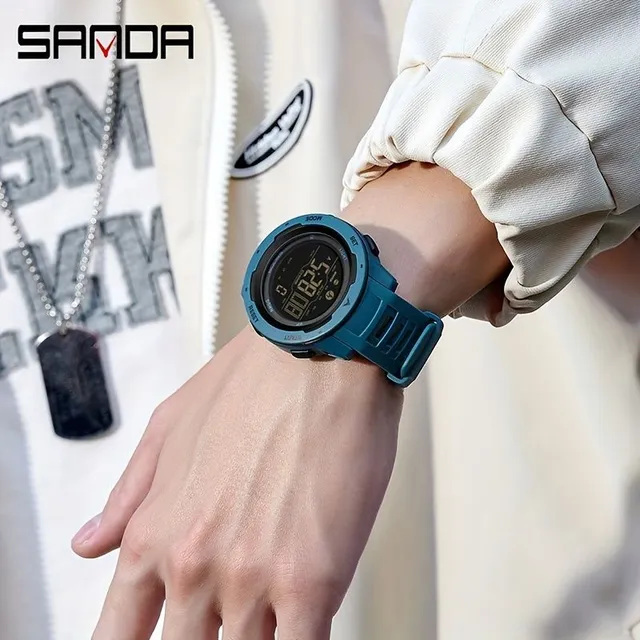 Sando child sports watch with pedometer, calorie recording, waterproof and modern