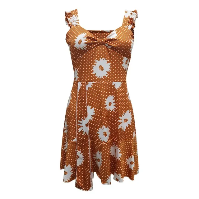 Fodros nyári ruha virágos mintával