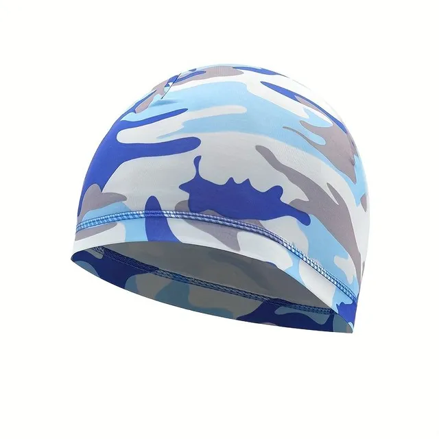 Universal cycling hat with camouflage printing - fast drying lining, breathable, suitable for sport, hiking, swimming