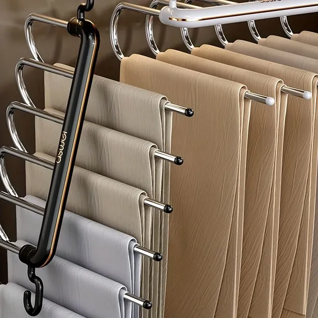 Stainless steel rack for trousers - Saving space in wardrobe, wardrobe, bedroom